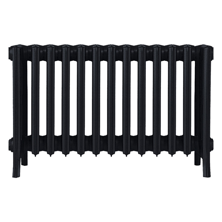 Grace - Matt Black Cast Iron Column Radiator H450mm x W817mm 6 Column - Wall Hung