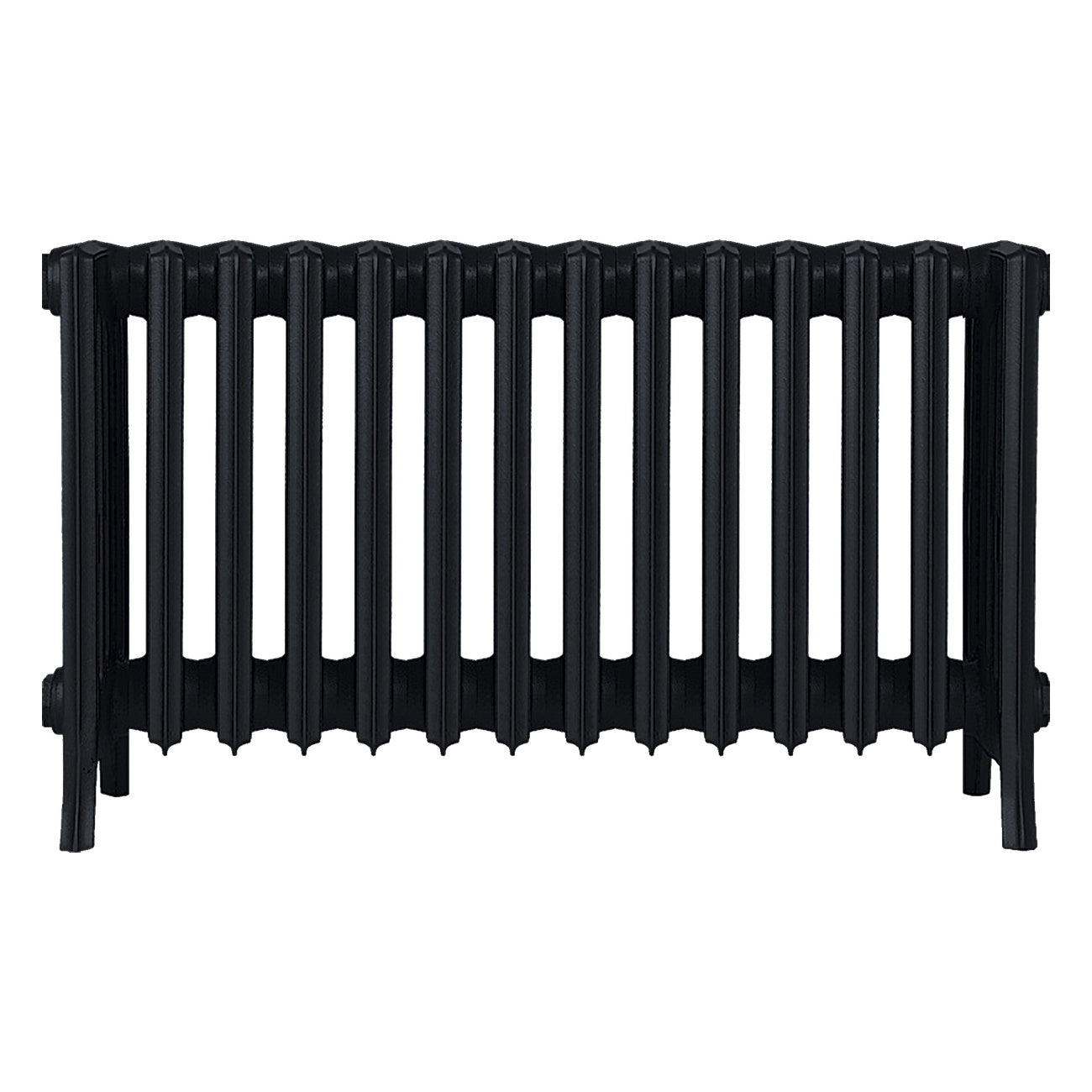 Grace - Matt Black Cast Iron Column Radiator H450mm x W877mm 6 Column - Wall Hung