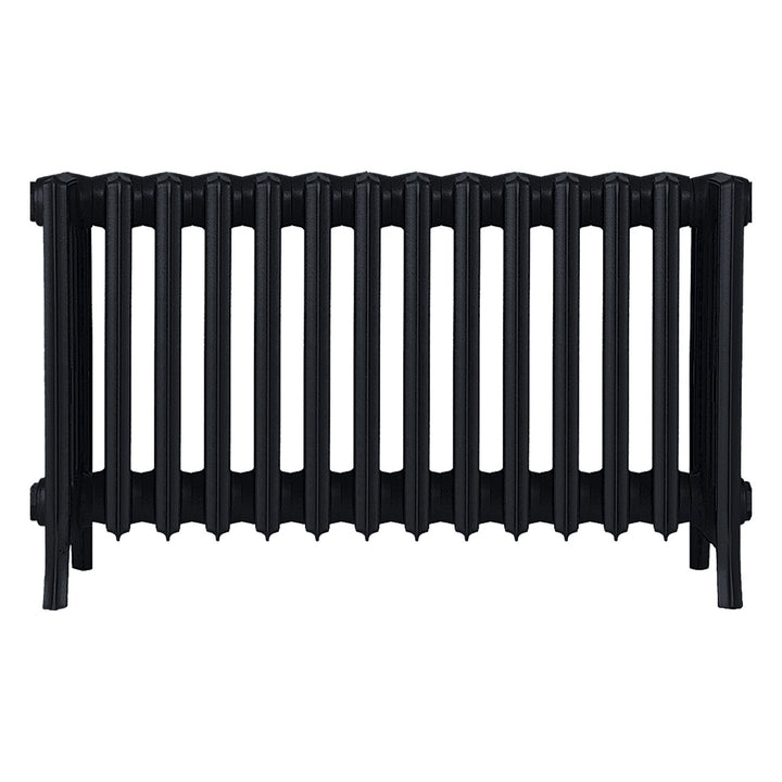Grace - Matt Black Cast Iron Column Radiator H450mm x W877mm 6 Column - Wall Hung