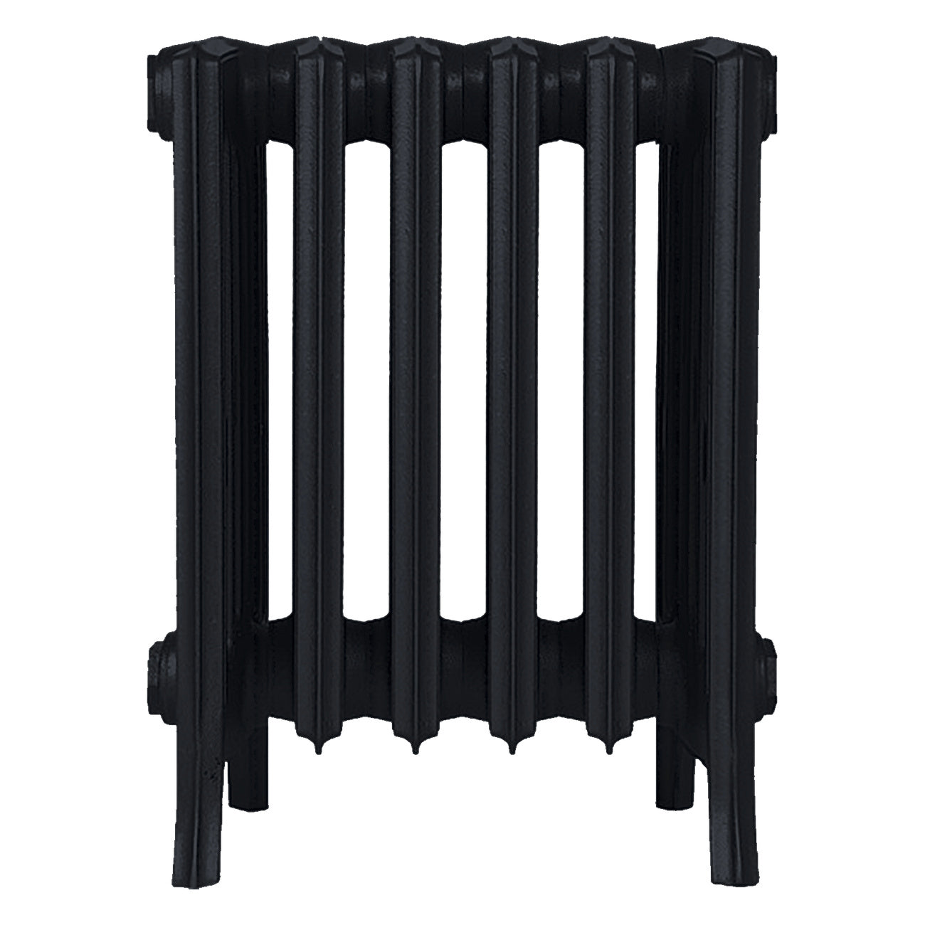 Grace - Matt Black Cast Iron Column Radiator H450mm x W393mm 6 Column - Wall Hung