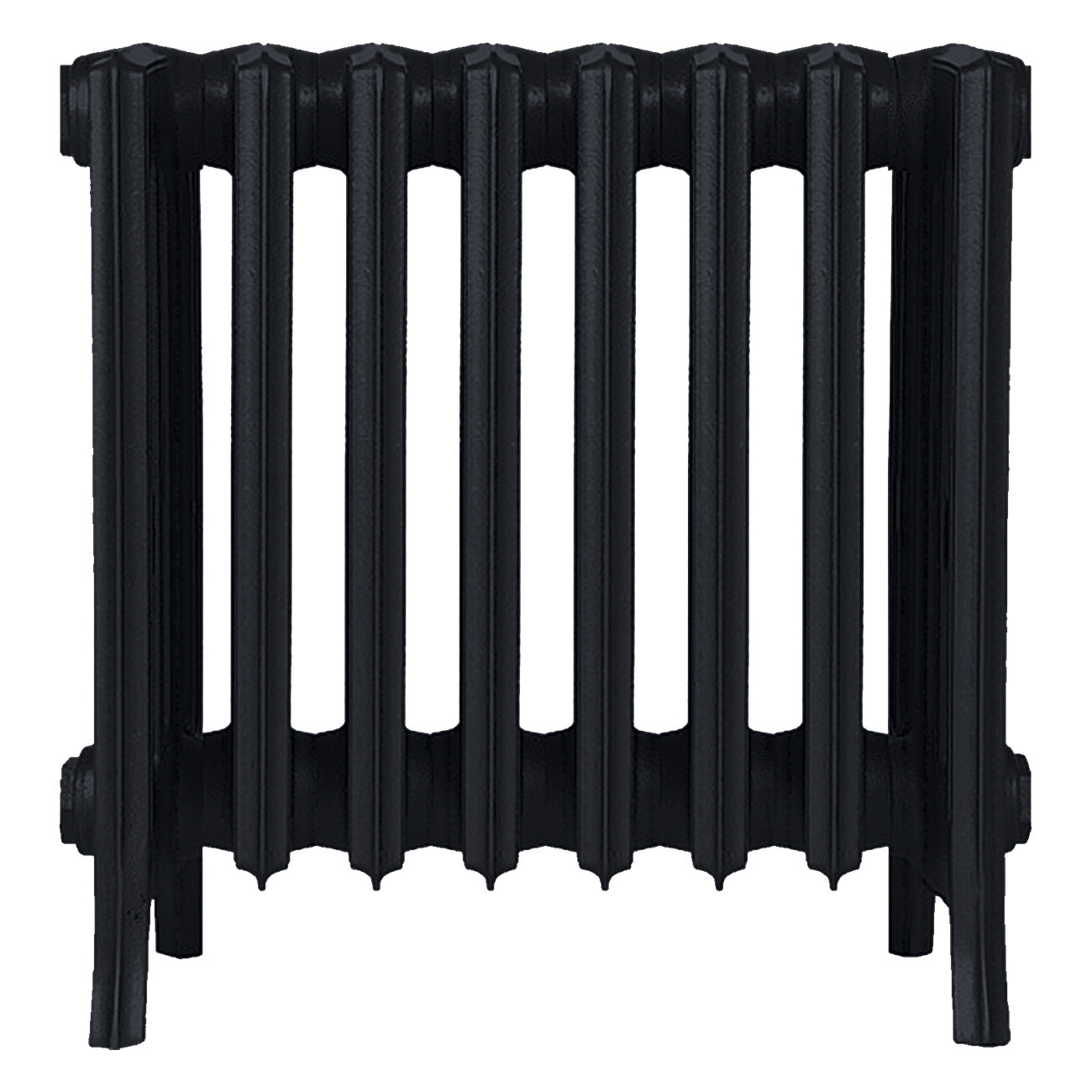Grace - Matt Black Cast Iron Column Radiator H450mm x W514mm 6 Column - Wall Hung