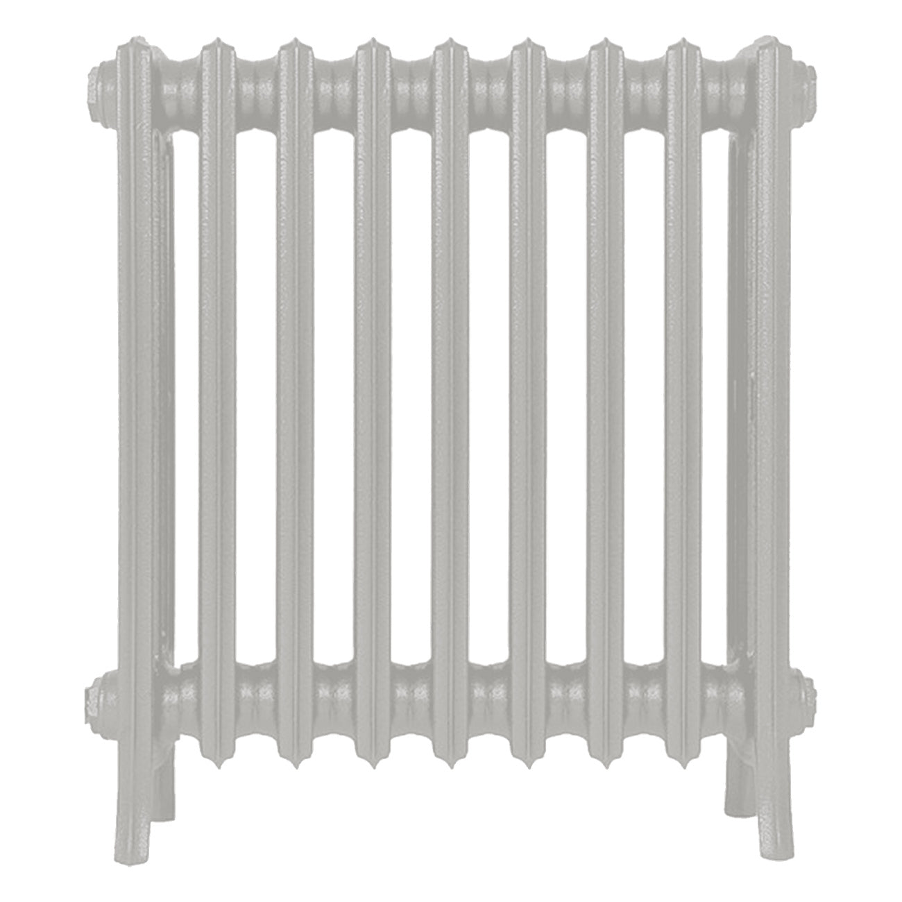 Grace - Pebble Grey Cast Iron Column Radiator H600mm x W575mm 4 Column - Wall Hung