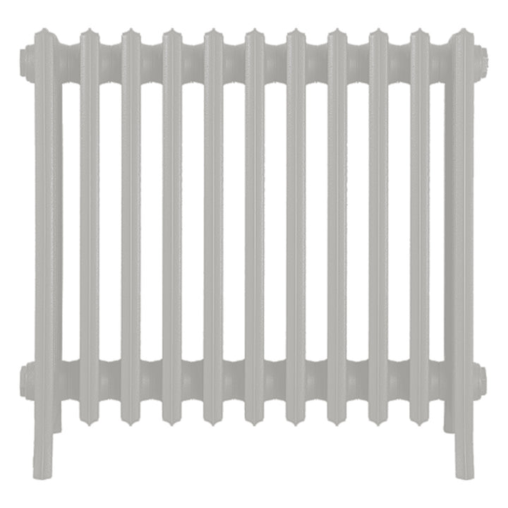 Grace - Pebble Grey Cast Iron Column Radiator H650mm x W696mm 6 Column - Floor Standing