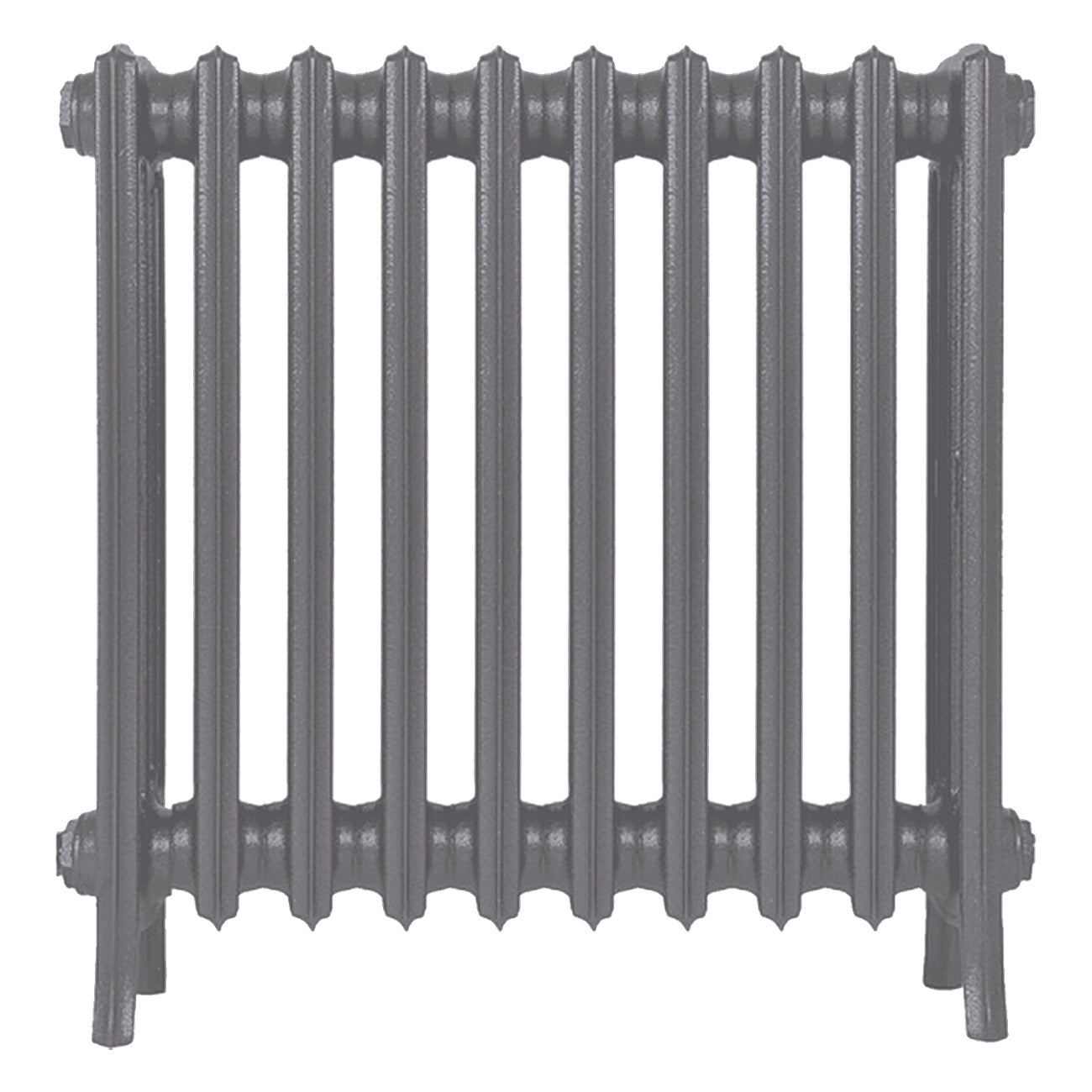 Grace - Quartz Grey Cast Iron Column Radiator H650mm x W635mm 4 Column - Floor Standing