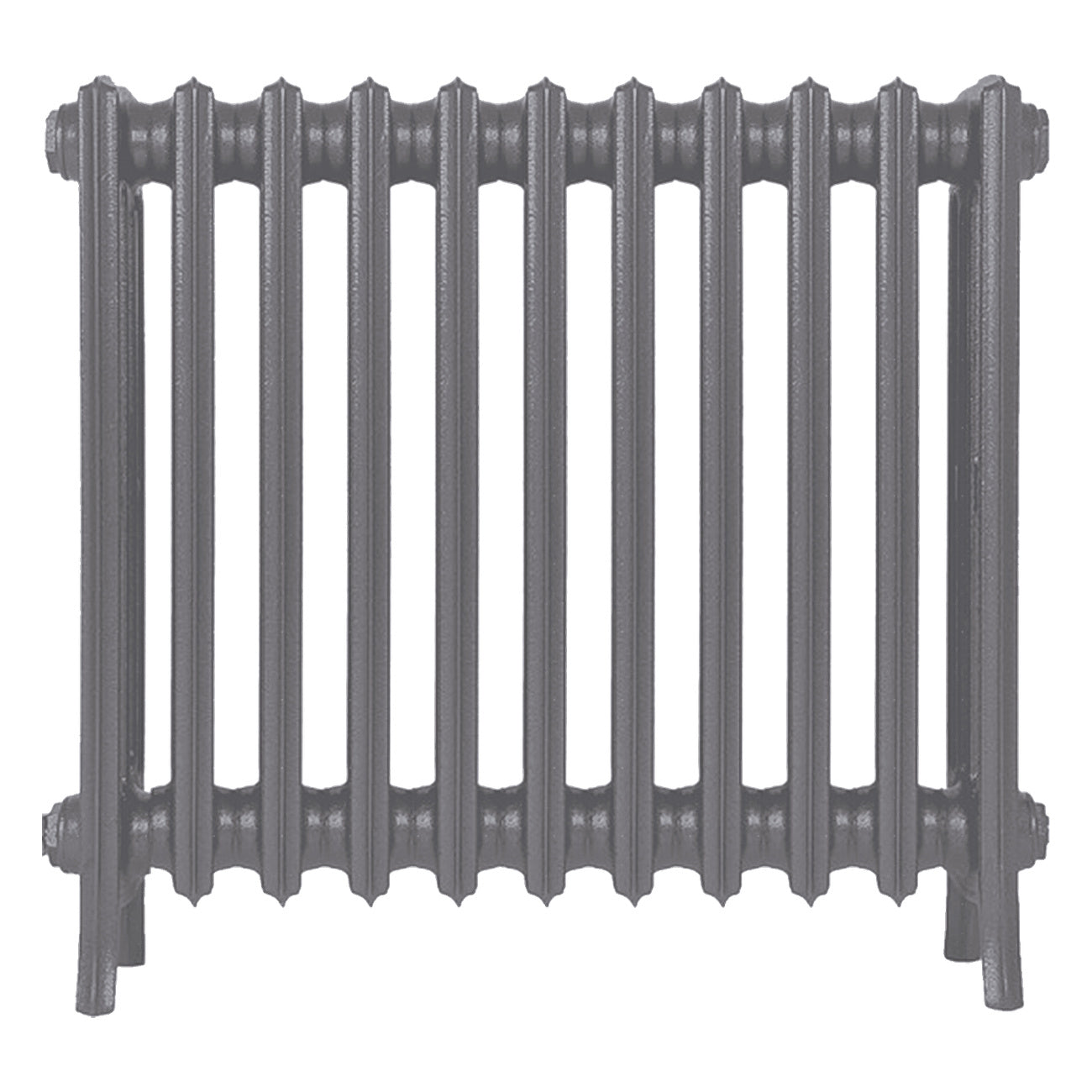 Grace - Quartz Grey Cast Iron Column Radiator H600mm x W696mm 4 Column - Wall Hung