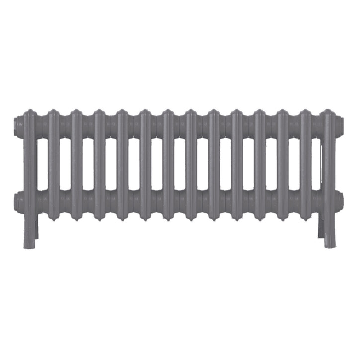Grace - Quartz Grey Cast Iron Column Radiator H350mm x W877mm 4 Column - Floor Standing