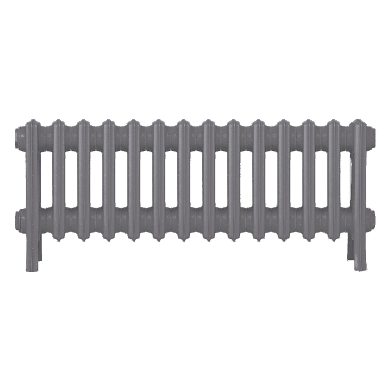 Grace - Quartz Grey Cast Iron Column Radiator H350mm x W877mm 4 Column - Floor Standing