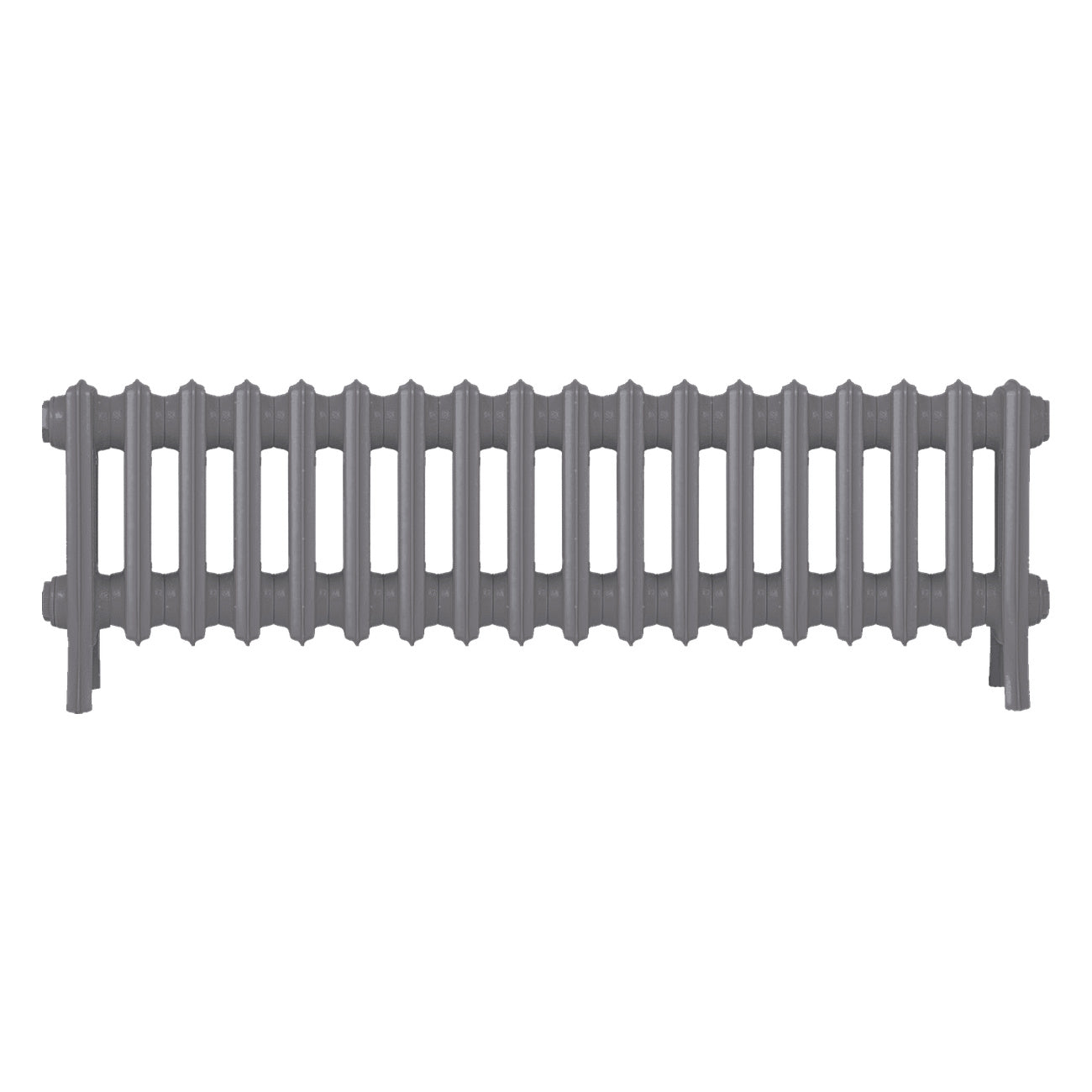 Grace - Quartz Grey Cast Iron Column Radiator H350mm x W1119mm 4 Column - Floor Standing
