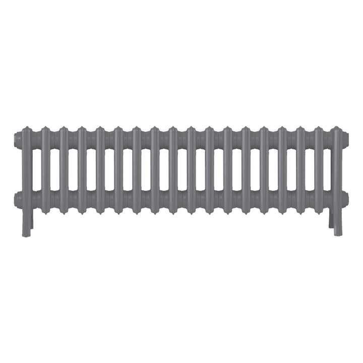Grace - Quartz Grey Cast Iron Column Radiator H350mm x W1119mm 4 Column - Floor Standing