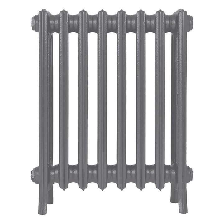 Grace - Quartz Grey Cast Iron Column Radiator H650mm x W514mm 4 Column - Floor Standing