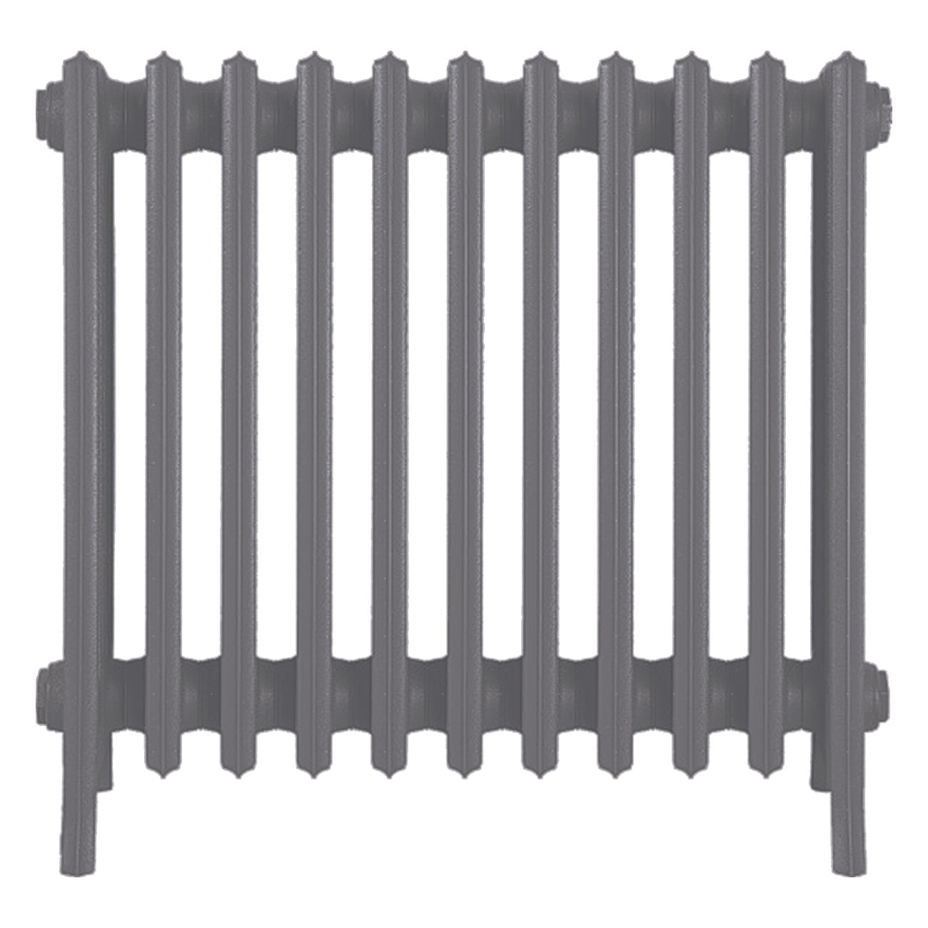 Grace - Quartz Grey Cast Iron Column Radiator H650mm x W696mm 6 Column - Floor Standing