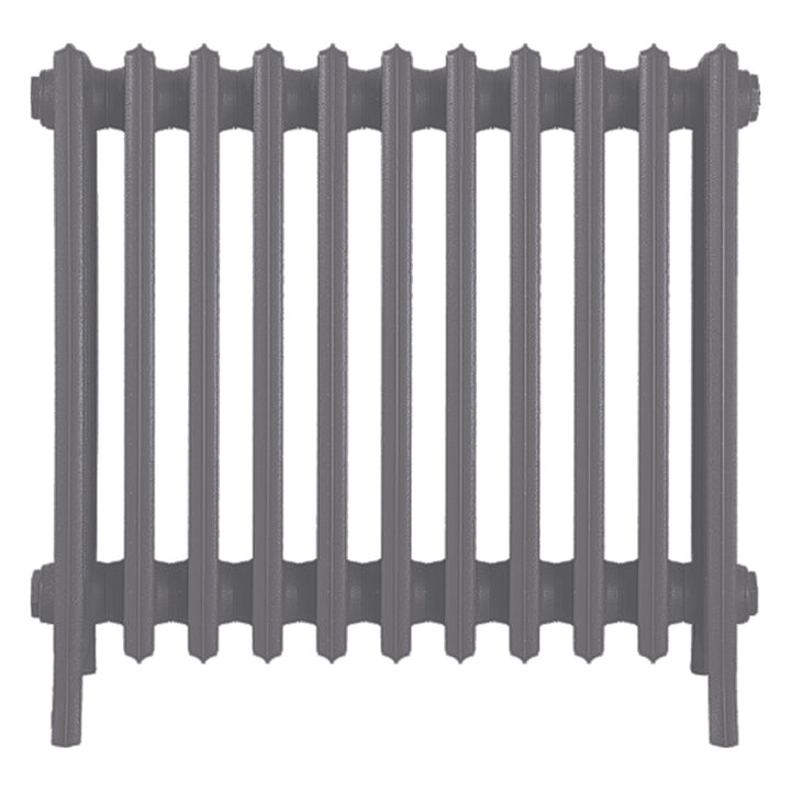 Grace - Quartz Grey Cast Iron Column Radiator H650mm x W696mm 6 Column - Floor Standing