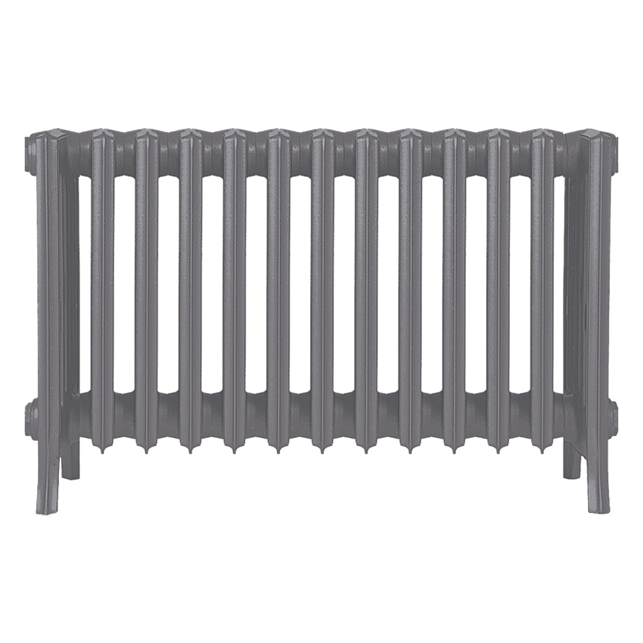 Grace - Quartz Grey Cast Iron Column Radiator H450mm x W817mm 6 Column - Wall Hung
