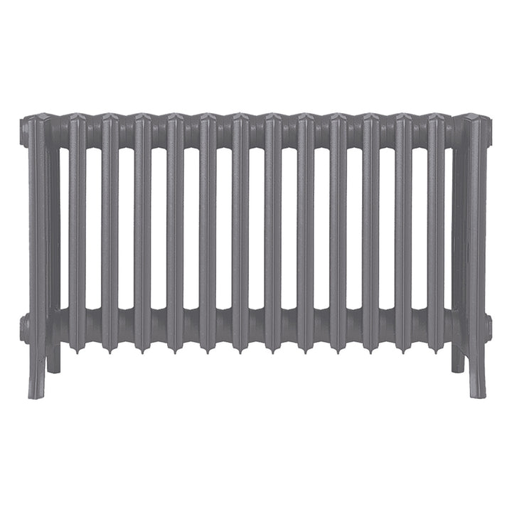 Grace - Quartz Grey Cast Iron Column Radiator H450mm x W877mm 6 Column - Wall Hung