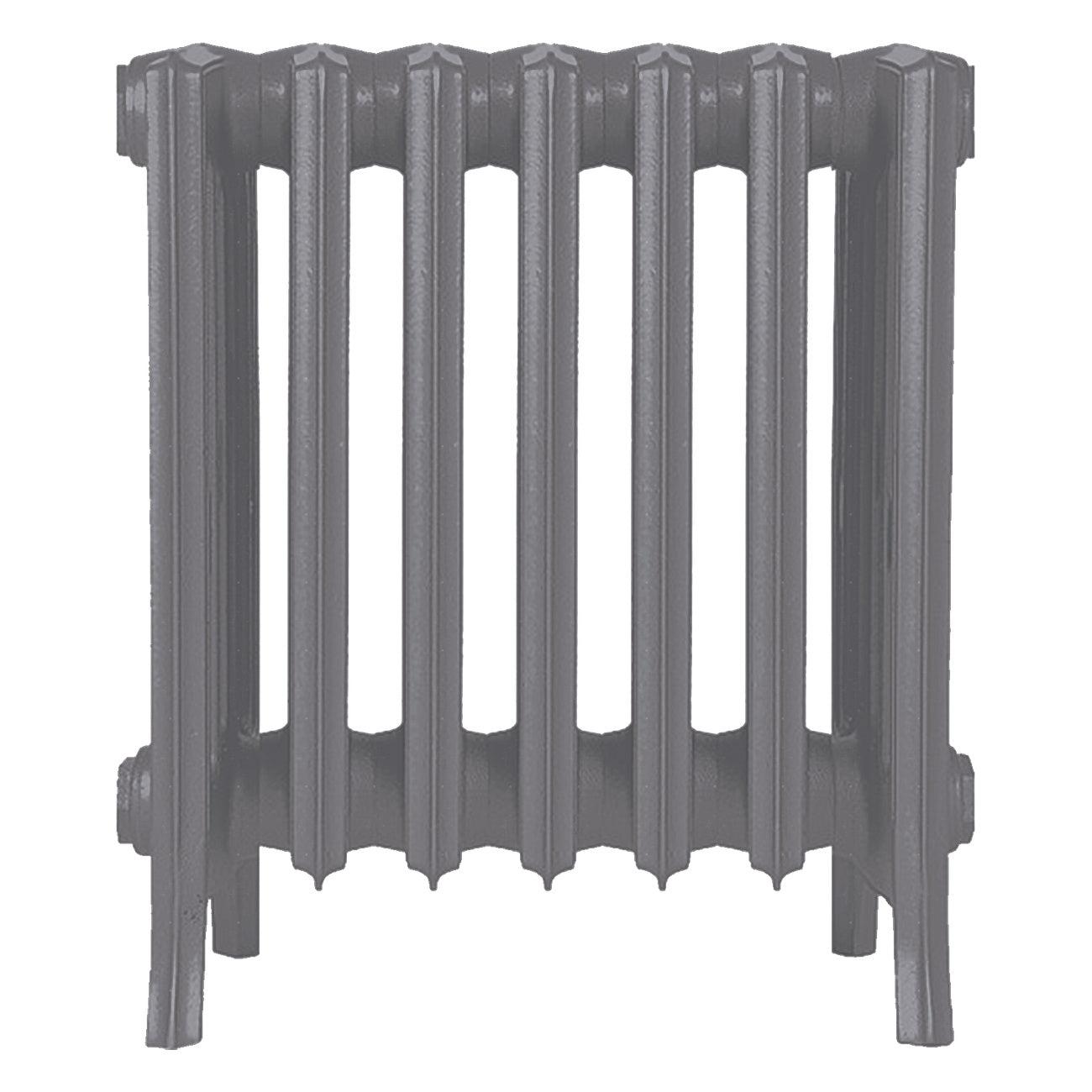 Grace - Quartz Grey Cast Iron Column Radiator H450mm x W454mm 6 Column - Wall Hung