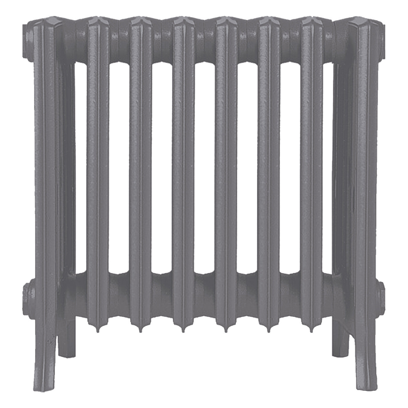 Grace - Quartz Grey Cast Iron Column Radiator H450mm x W514mm 6 Column - Wall Hung