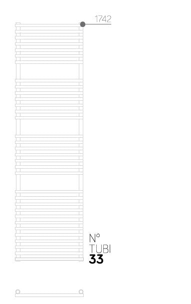 Grosseto O - White Heated Towel Rail - H1742mm x W506mm