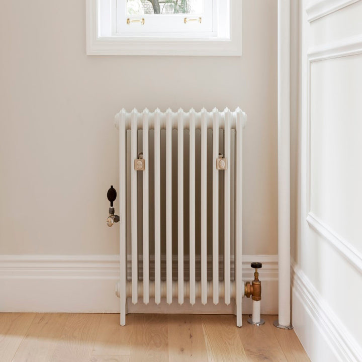 Grace - Ceramic White Cast Iron Column Radiator H450mm x W1059mm 4 Column - Wall Hung