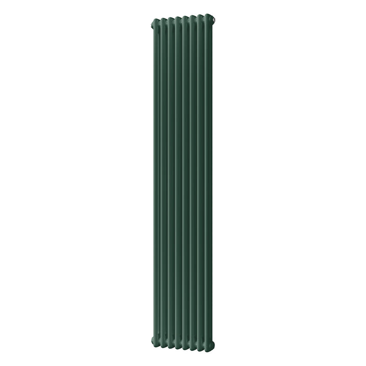 Alpha - Moss Green Vertical Column Radiator H1800mm x W372mm 2 Column