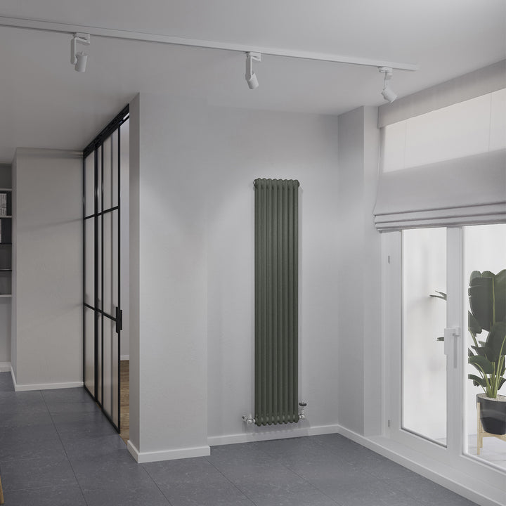 Alpha - Signature Audi Grey Vertical Column Radiator H1800mm x W372mm 2 Column