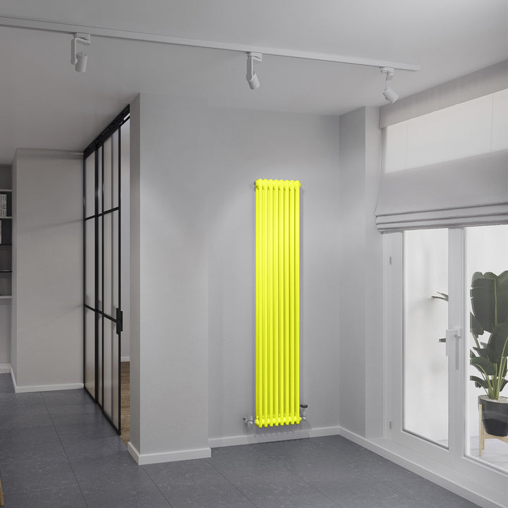 Alpha - Signature Latent Yellow Chartreuse Vertical Column Radiator H1800mm x W372mm 2 Column