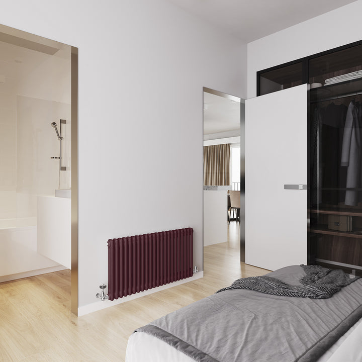 Alpha - Wine Red Column Radiator H500mm x W988mm 2 Column
