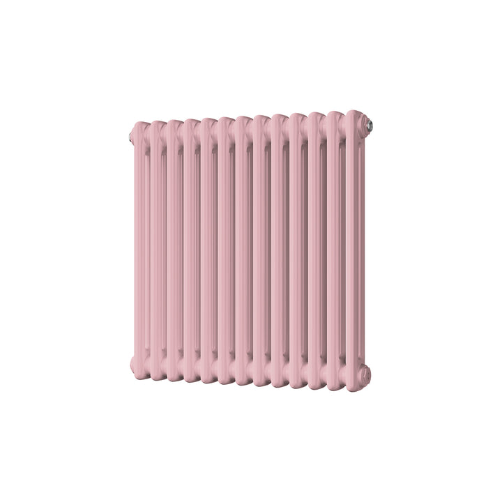 Alpha - Light Pink Column Radiator H600mm x W592mm 2 Column