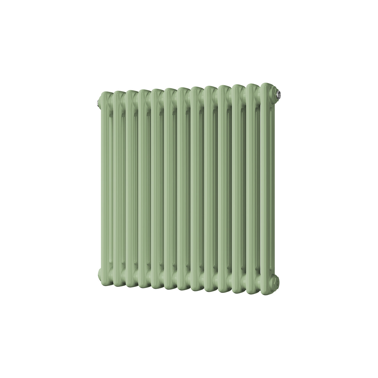 Alpha - Pale Green Column Radiator H600mm x W592mm 2 Column