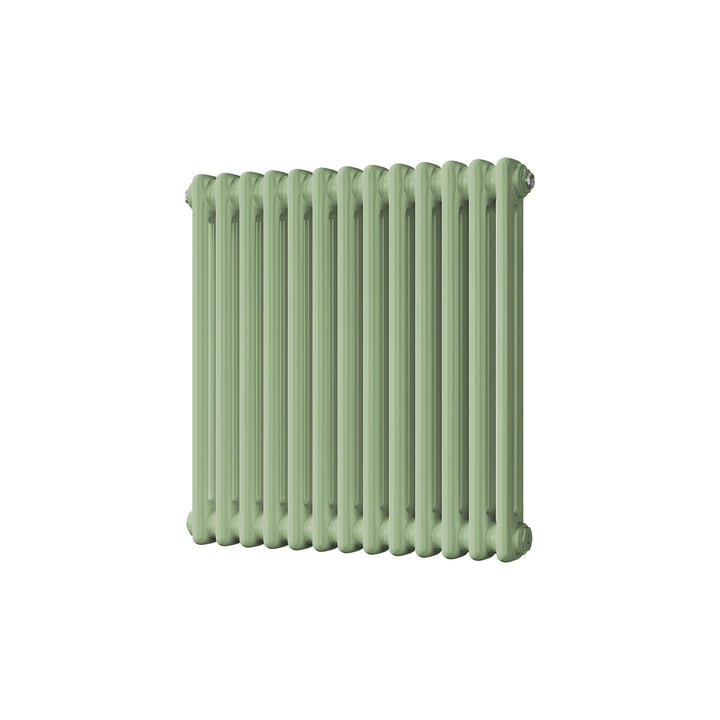 Alpha - Pale Green Column Radiator H600mm x W592mm 2 Column