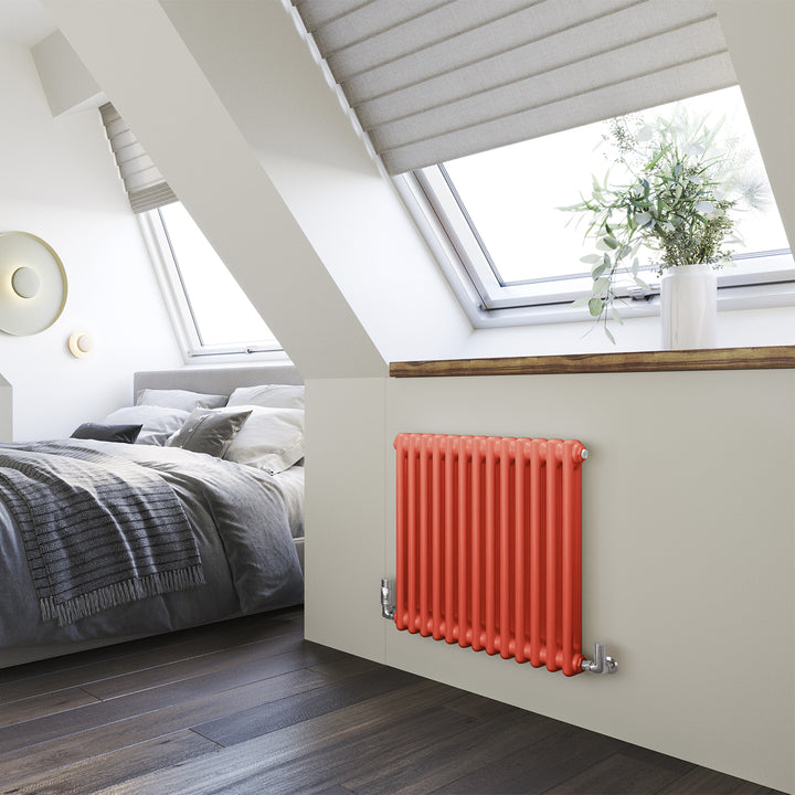 Alpha - Signature Latent Bright Red Column Radiator H600mm x W592mm 2 Column