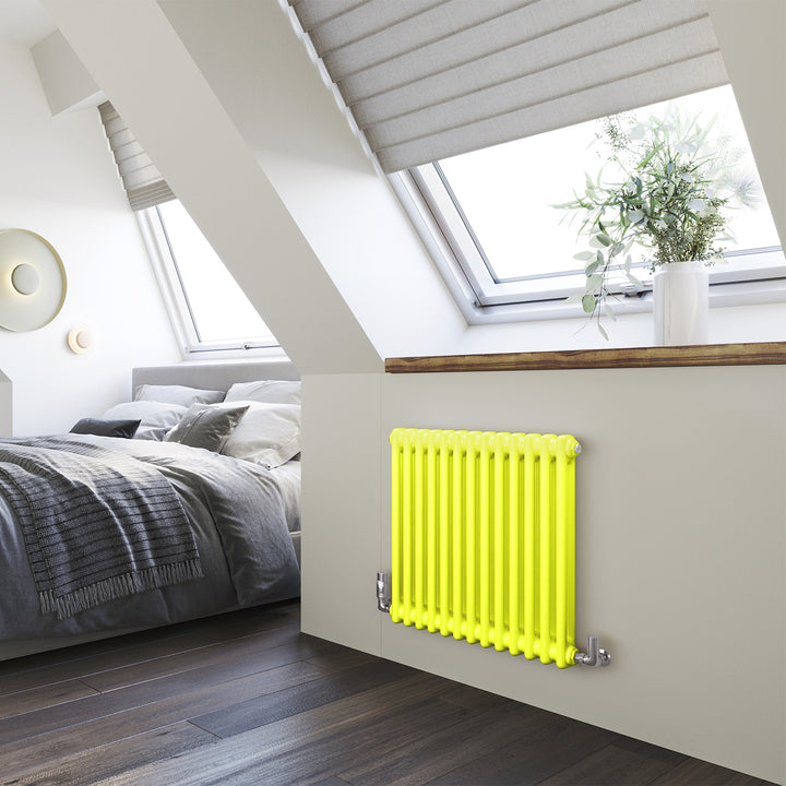 Alpha - Signature Latent Yellow Chartreuse Column Radiator H600mm x W592mm 2 Column