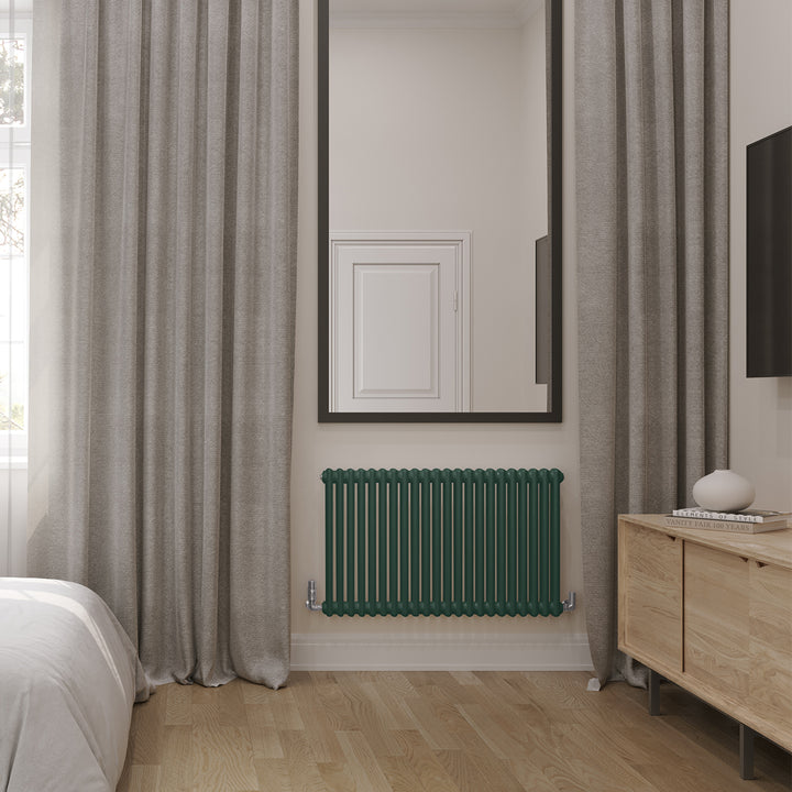 Alpha - Moss Green Column Radiator H600mm x W988mm 2 Column