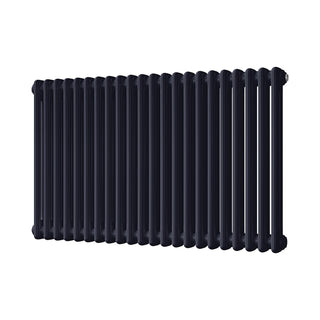 Alpha matt wrinkle-effect signature electric purple wrinkle 2 column electric radiator, 600mm high x 988mm wide