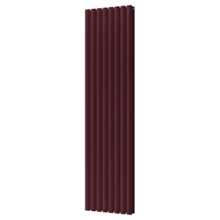 Omeara gloss wine red vertical double-panel radiator, 1800mm high x 464mm wide