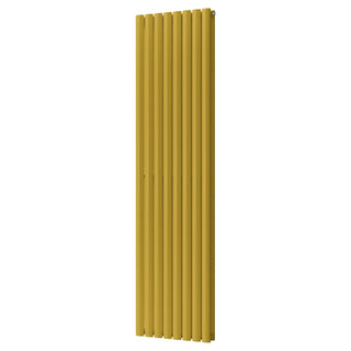 Omeara gloss signature gold vertical double-panel radiator, 1800mm high x 464mm wide