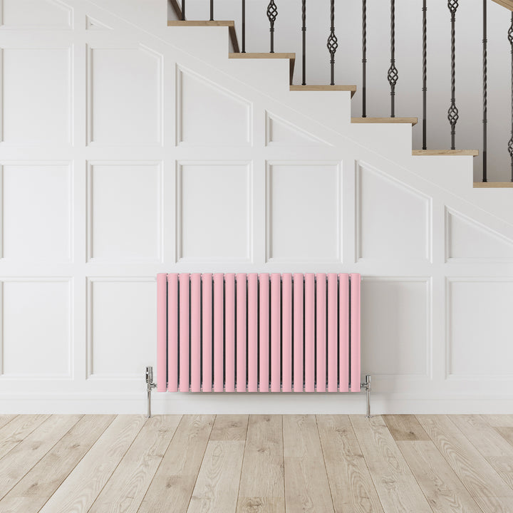Omeara - Light Pink Horizontal Radiator H600mm x W1044mm Double Panel