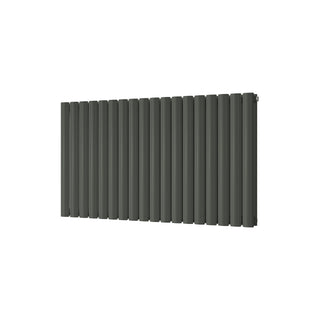 Omeara matt signature audi grey horizontal double-panel radiator, 600mm high x 1044mm wide