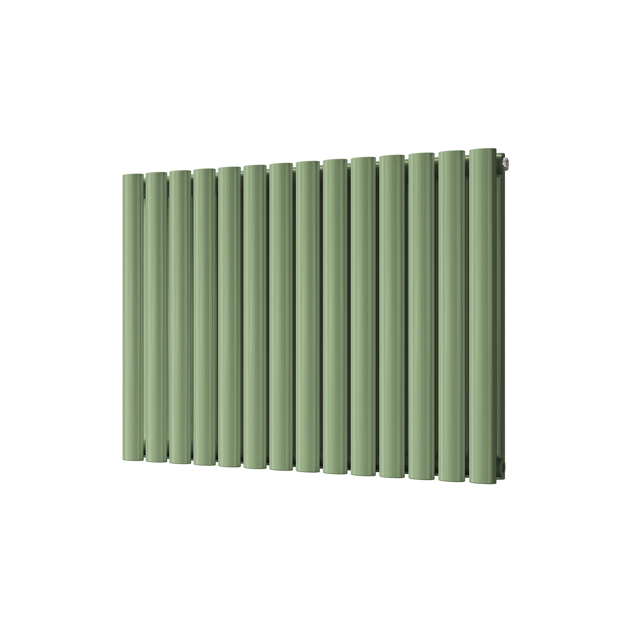 Omeara - Pale Green Horizontal Radiator H600mm x W812mm Double Panel