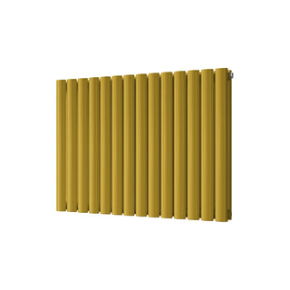 Omeara gloss signature gold horizontal double-panel radiator, 600mm high x 812mm wide