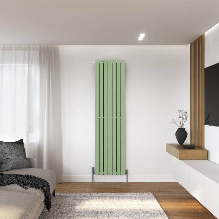 Typhoon - Pale Green Vertical Radiator H1800mm x W476mm Double Panel