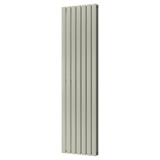 Typhoon gloss pebble grey vertical double-panel radiator, 1800mm high x 476mm wide