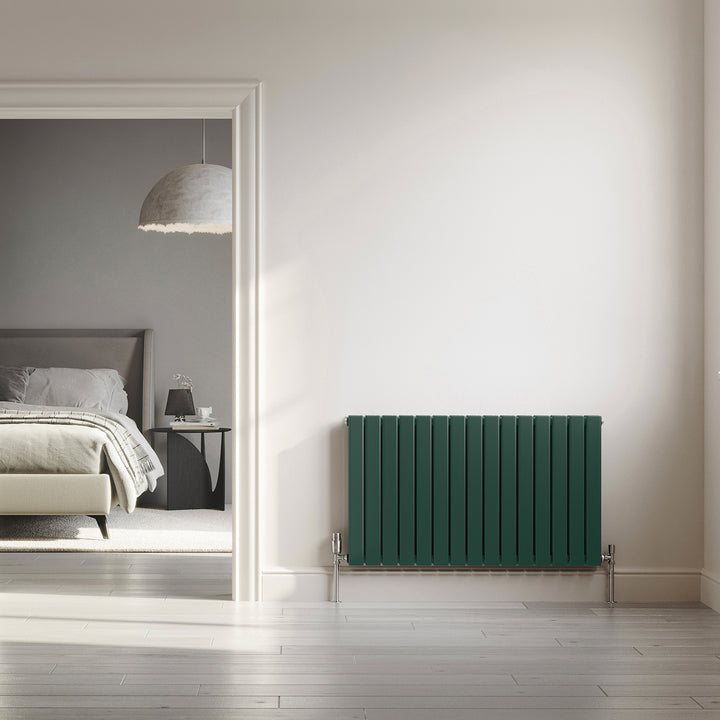 Typhoon - Moss Green Horizontal Radiator H600mm x W1020mm Double Panel
