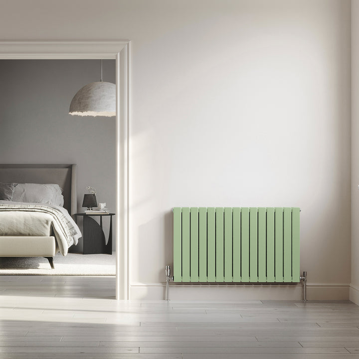 Typhoon - Pale Green Horizontal Radiator H600mm x W1020mm Double Panel