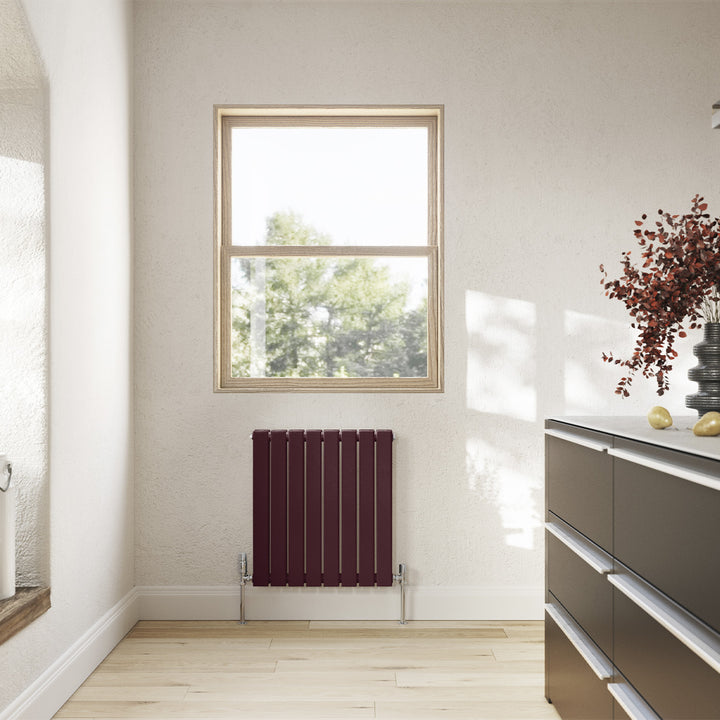 Typhoon - Wine Red Horizontal Radiator H600mm x W544mm Double Panel