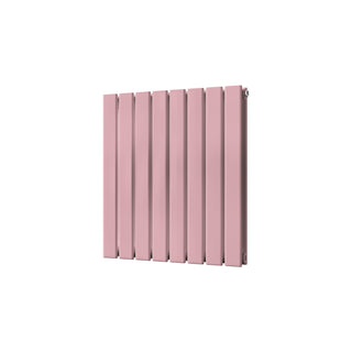 Typhoon gloss light pink horizontal double-panel radiator, 600mm high x 544mm wide