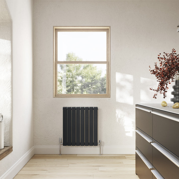 Typhoon - Signature Alloy Wheel Black Horizontal Radiator H600mm x W544mm Double Panel