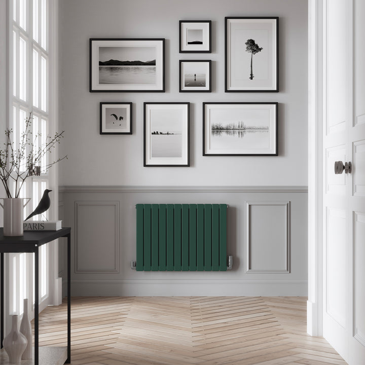 Typhoon - Moss Green Horizontal Radiator H600mm x W816mm Double Panel