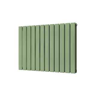 Typhoon gloss pale green horizontal double-panel radiator, 600mm high x 816mm wide