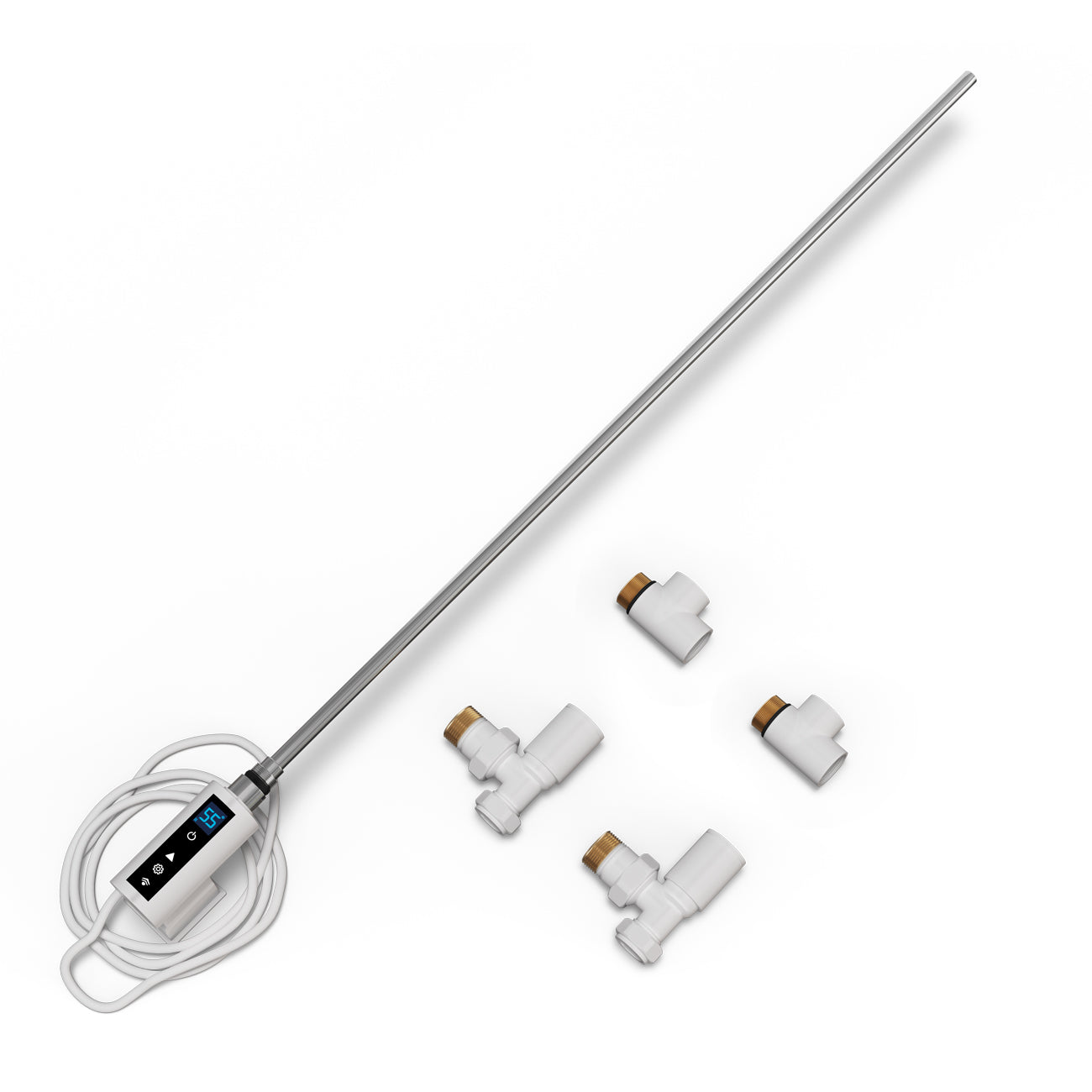 INOW - Dual Fuel Towel Rail Kit 600w Thermostatic WIFI White