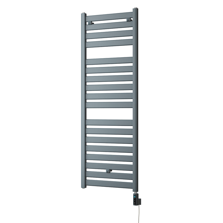 Capri - Anthracite Electric Towel Rail H1420mm x W500mm Straight 600w Thermostatic WIFI